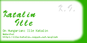 katalin ille business card